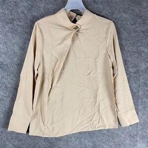 Koandaily Long Sleeve Top Small‎ Women's NWT Beige Polyester S